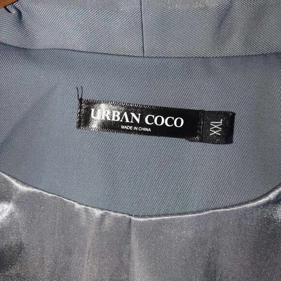 Urban Coco Womens XXL Grey Sophisticated Old Money Vintage Elegant Church Jacket - Picture 2 of 12